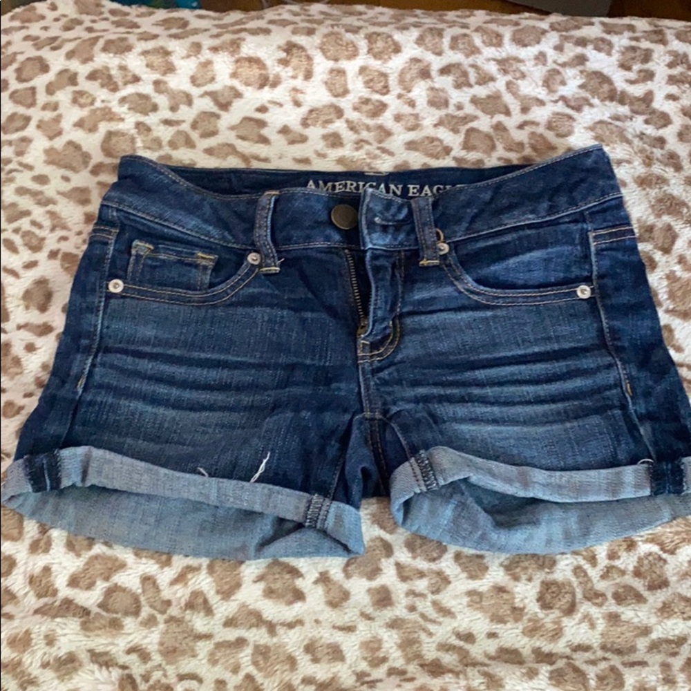 Low Rise Denim Shorts